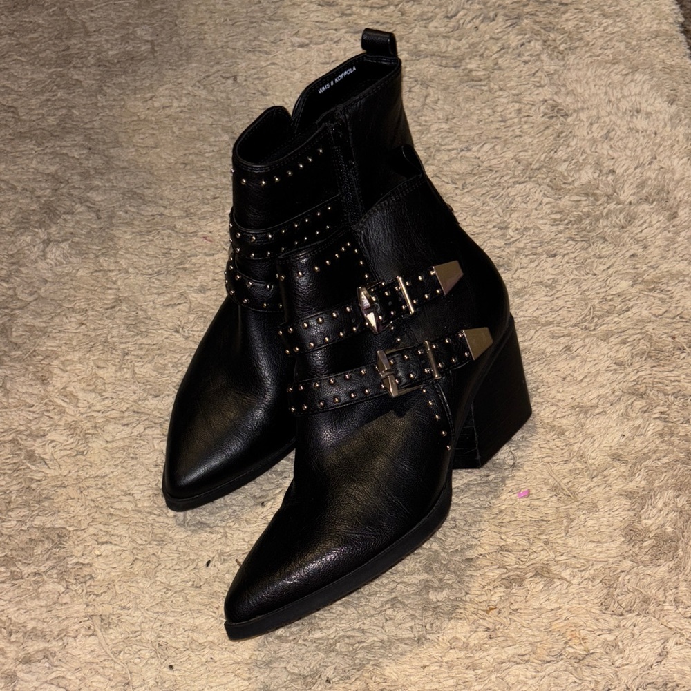 DV by Dolce Vita Black Ankle Boots with Studs